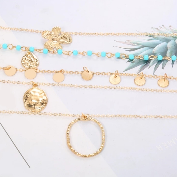 *Monique* Layered Chain Necklace - Picture 5 of 6